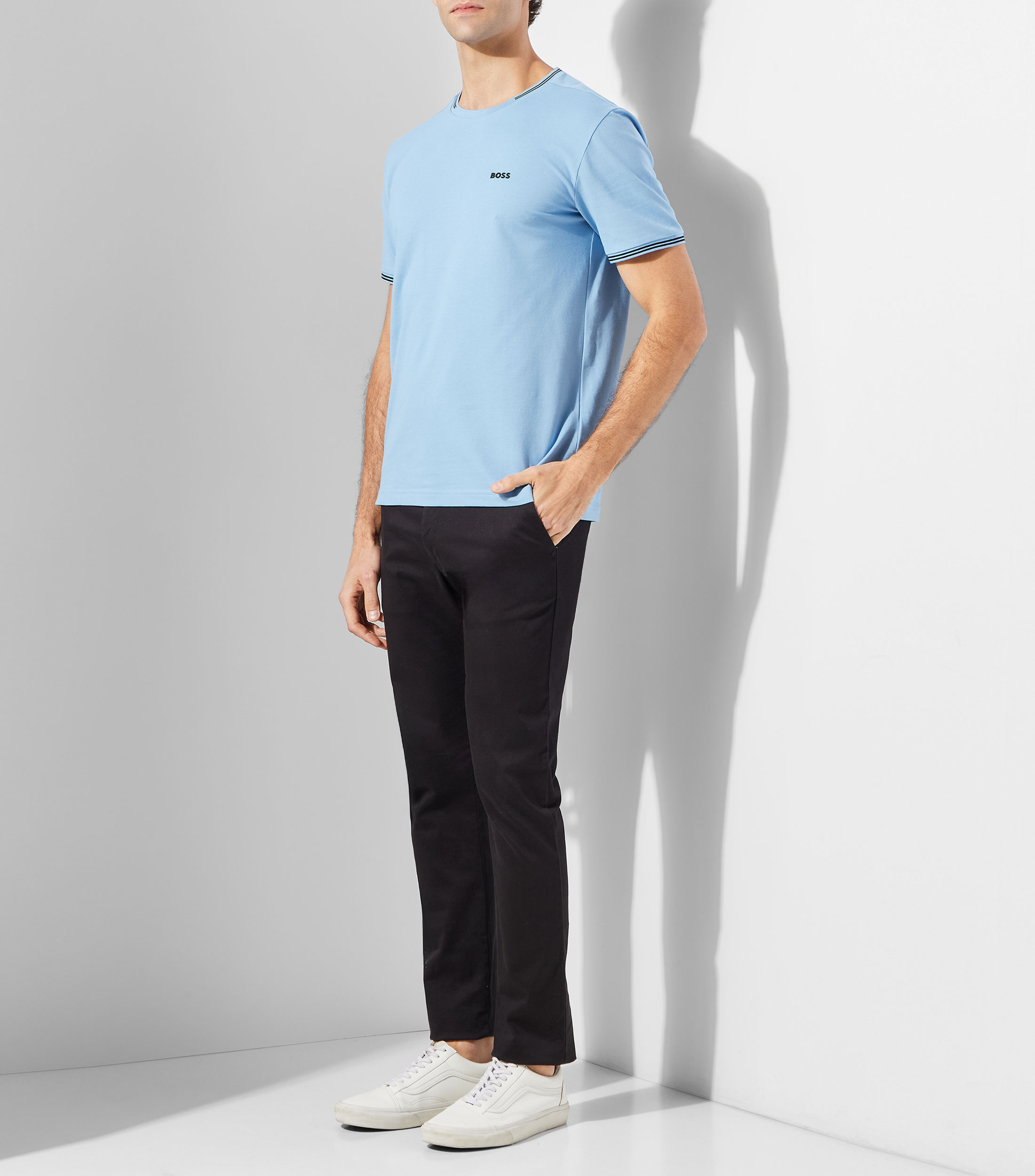 Playera cuello redondo manga corta estampada Hombre